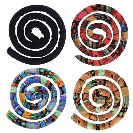 4-Piece Spiral Lock Hair Ties for Dreadlocks – Bendable Ponytail Holders with Iron Wire Core for Thick Curly Hair, Women & Men Avelisse