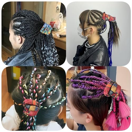 4-Piece Spiral Lock Hair Ties for Dreadlocks – Bendable Ponytail Holders with Iron Wire Core for Thick Curly Hair, Women & Men Avelisse