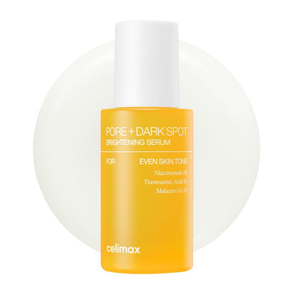 celimax Pore+Dark Spot Brightening Serum 30ml – Gel-like Pore Minimizer with Niacinamide & Tranexamic Acid for Sensitive Skin, Hyperpigmentation & Hydration Avelisse