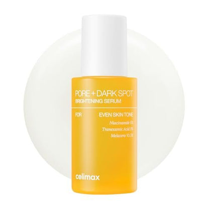 celimax Pore+Dark Spot Brightening Serum 30ml – Gel-like Pore Minimizer with Niacinamide & Tranexamic Acid for Sensitive Skin, Hyperpigmentation & Hydration Avelisse