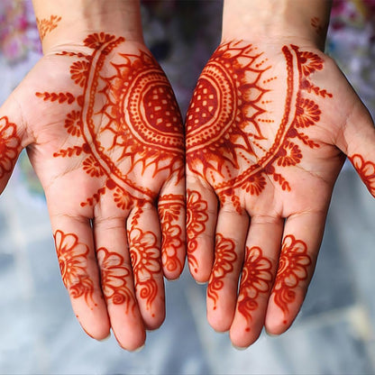 18 Sheet Henna Stencils Kit - Black Acrylic Temporary Tattoo Templates for Hands & Body