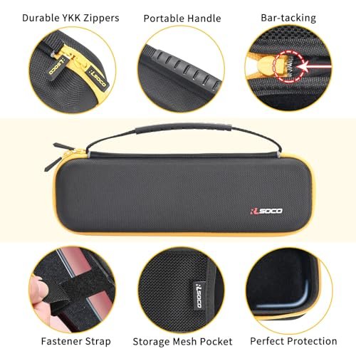 RLSOCO Hard Case for BaBylissPRO Nano Titanium & ghd Platinum+/Original/Gold Flat Iron Hair Straightener | Compact Design with YKK Zipper & Scratch Protection - Black (Case Only) - görsel 6