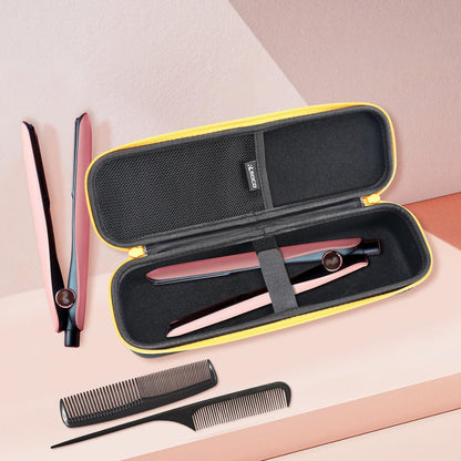 RLSOCO Hard Case for BaBylissPRO Nano Titanium & ghd Platinum+/Original/Gold Flat Iron Hair Straightener | Compact Design with YKK Zipper & Scratch Protection - Black (Case Only)