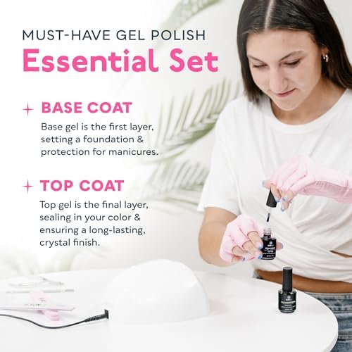 SUNUV Hema Free Gel Top Coat and Base Coat Set - 15ml Each, No Wipe High Gloss, UV Lamp Manicure Kit for Women - görsel 4