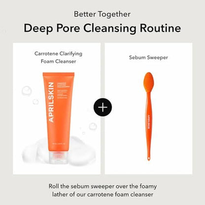 APRILSKIN Pore Cleansing Facial Silicone Brush – Gentle Exfoliation & Deep Pore Cleaning for Blackheads Removal