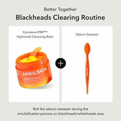 APRILSKIN Pore Cleansing Facial Silicone Brush – Gentle Exfoliation & Deep Pore Cleaning for Blackheads Removal