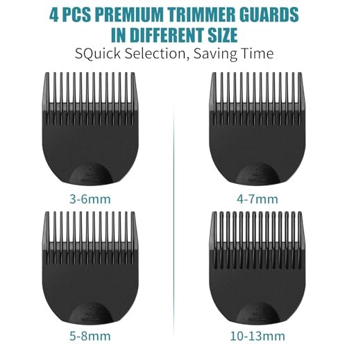 4 Professional Hair Trimmer Guards Cutting Guides for Manscaped Lawn Mower 3.0 - Replacement Trimmer Attachments with Organizer (1/8" to 1/2") - görsel 8