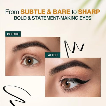 Nourish Mantra All-Day Liquid Eyeliner Waterproof 3ml – Black, Argan Oil & Vitamin E, Smudge Proof, Long Lasting