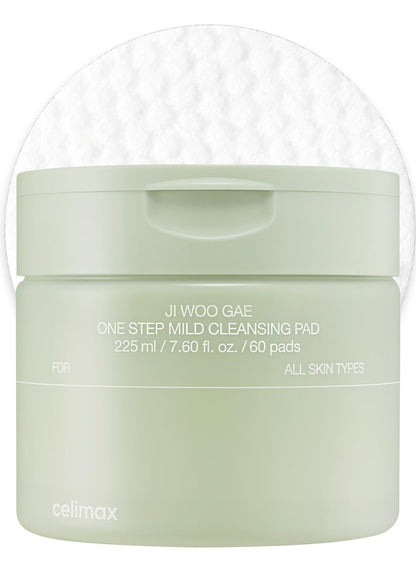 celimax One Step Mild Cleansing Pad (60 Count) – Easy Makeup Remover & Daily Face Wash Cleanser, Hydrating, Soothing, Moisturizing Korean Skincare Avelisse