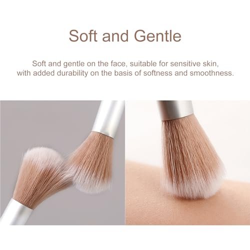 10-Piece Fluffy Beauty Makeup Brush Set - Portable Travel Brushes with Mushroom Design - görsel 8