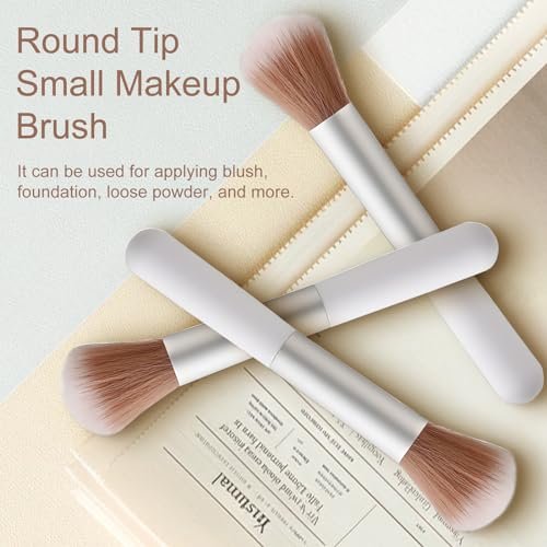 10-Piece Fluffy Beauty Makeup Brush Set - Portable Travel Brushes with Mushroom Design - görsel 6