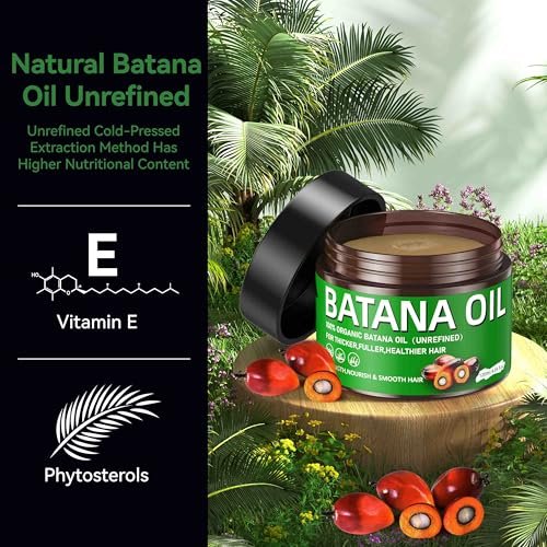 Raw Batana Oil for Hair Growth – 100% Natural, Unrefined, Pure Batana Oil – Dr. Sebi Organic Hair Oil – Prevent Hair Loss, Restore Damaged Hair & Scalp – Moisturize Scalp – 4.05 OZ - görsel 4