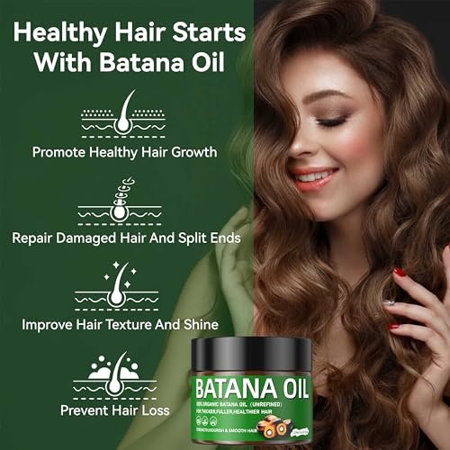 Raw Batana Oil for Hair Growth – 100% Natural, Unrefined, Pure Batana Oil – Dr. Sebi Organic Hair Oil – Prevent Hair Loss, Restore Damaged Hair & Scalp – Moisturize Scalp – 4.05 OZ - görsel 6