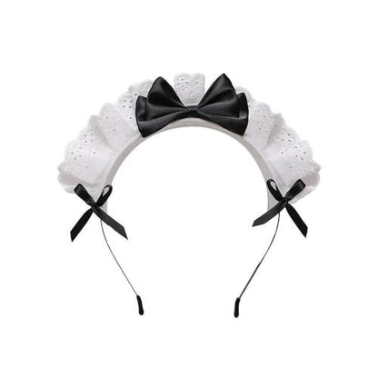 Women's Lolita Lace Bow Headband - Cute Anime Cosplay Hair Band with Ribbon Bowknot, Party Hair Accessory