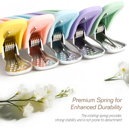 10-Pack Professional Styling Hair Clips - Anti-Slip Silicone-Banded Duck Bill Clips for Hairdressing - Colorful Aluminum Salon Cutting Clips for Women and Men