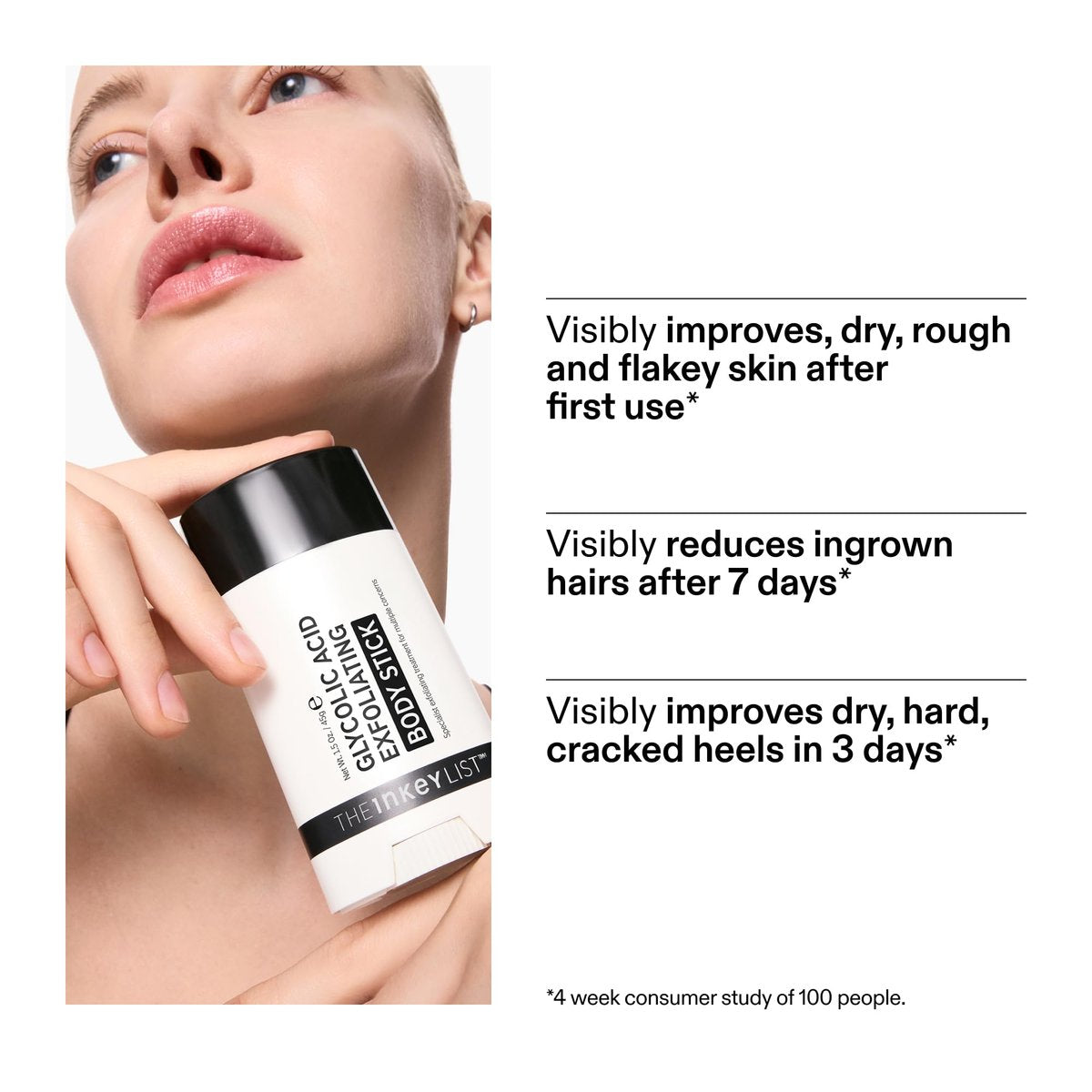 The INKEY List Glycolic Acid Exfoliating Body Stick – Deep Exfoliation for Rough, Bumpy Skin, Targets KP & Ingrown Hairs, Fragrance Free - görsel 9