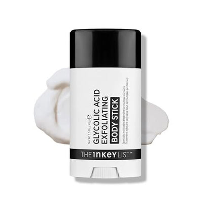 The INKEY List Glycolic Acid Exfoliating Body Stick – Deep Exfoliation for Rough, Bumpy Skin, Targets KP & Ingrown Hairs, Fragrance Free