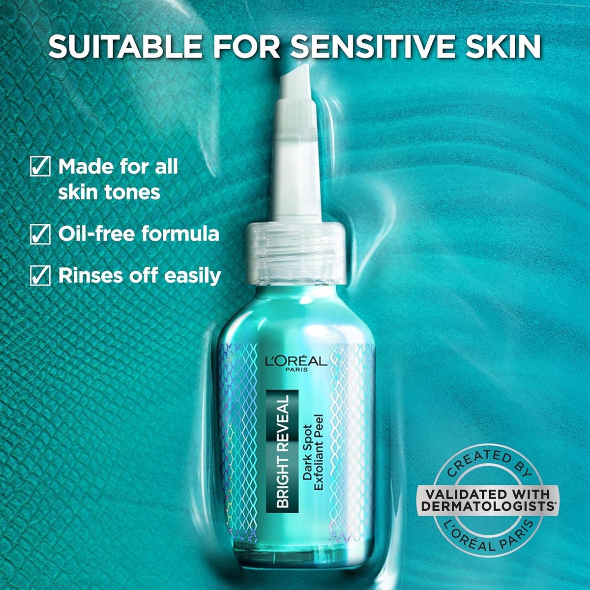 L'Oreal Paris Bright Reveal Dark Spot Exfoliant Peel with 25% AHA BHA PHA Face Exfoliator Solution - 0.84 Fl Oz - görsel 9