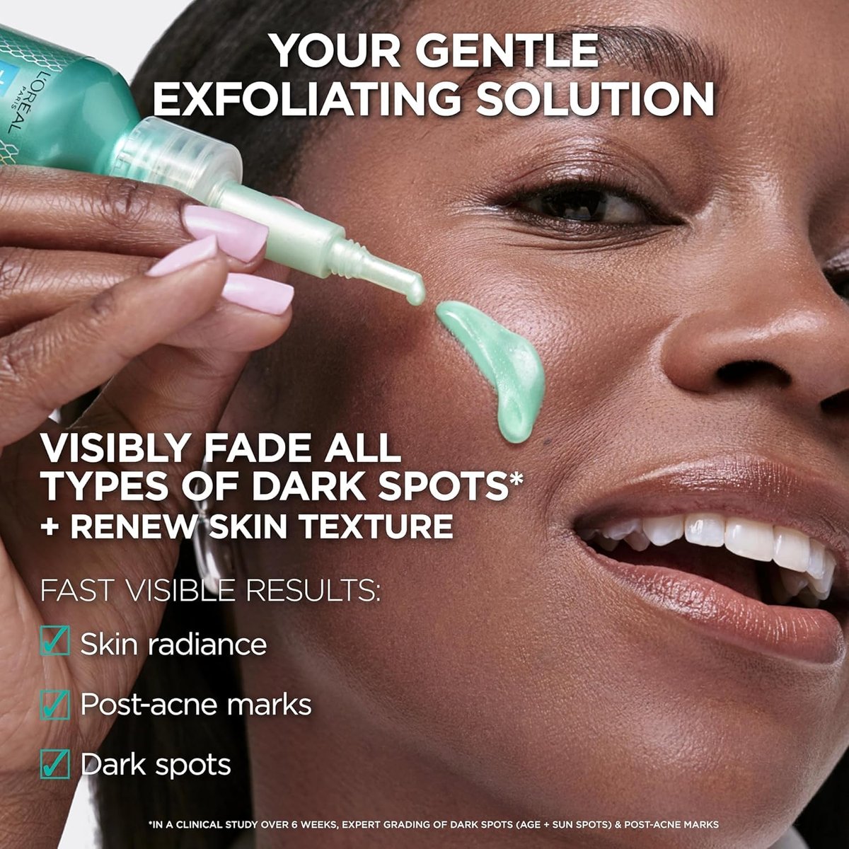 L'Oreal Paris Bright Reveal Dark Spot Exfoliant Peel with 25% AHA BHA PHA Face Exfoliator Solution - 0.84 Fl Oz - görsel 7