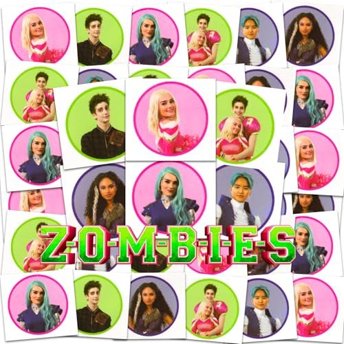 Disney Zombies Temporary Tattoos Party Favors Bundle – 72 Perforated Individual 2" x 2" Tattoos for Kids, Boys, Girls – Disney Zombies Party Supplies - görsel 2
