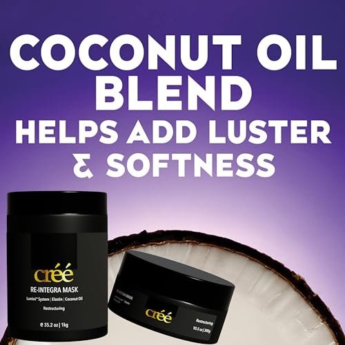 Créé Re-Integra Lumini System Elastin & Coconut Oil Hair Mask – 10.5 oz - görsel 12