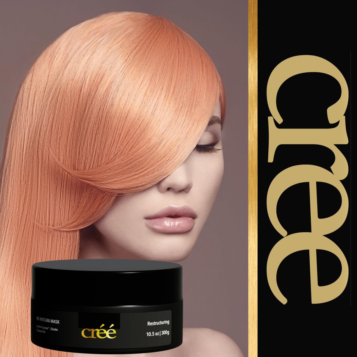 Créé Re-Integra Lumini System Elastin & Coconut Oil Hair Mask – 10.5 oz - görsel 5