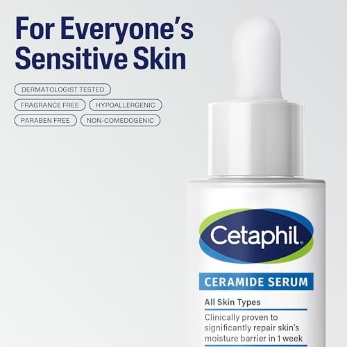 Cetaphil Ceramide Serum - Hydrates and Restores Skin Barrier, Formulated with Ceramides & Centella Asiatica, Designed for Sensitive Skin, Fragrance Free, Dermatologist Tested, 1 oz - görsel 12