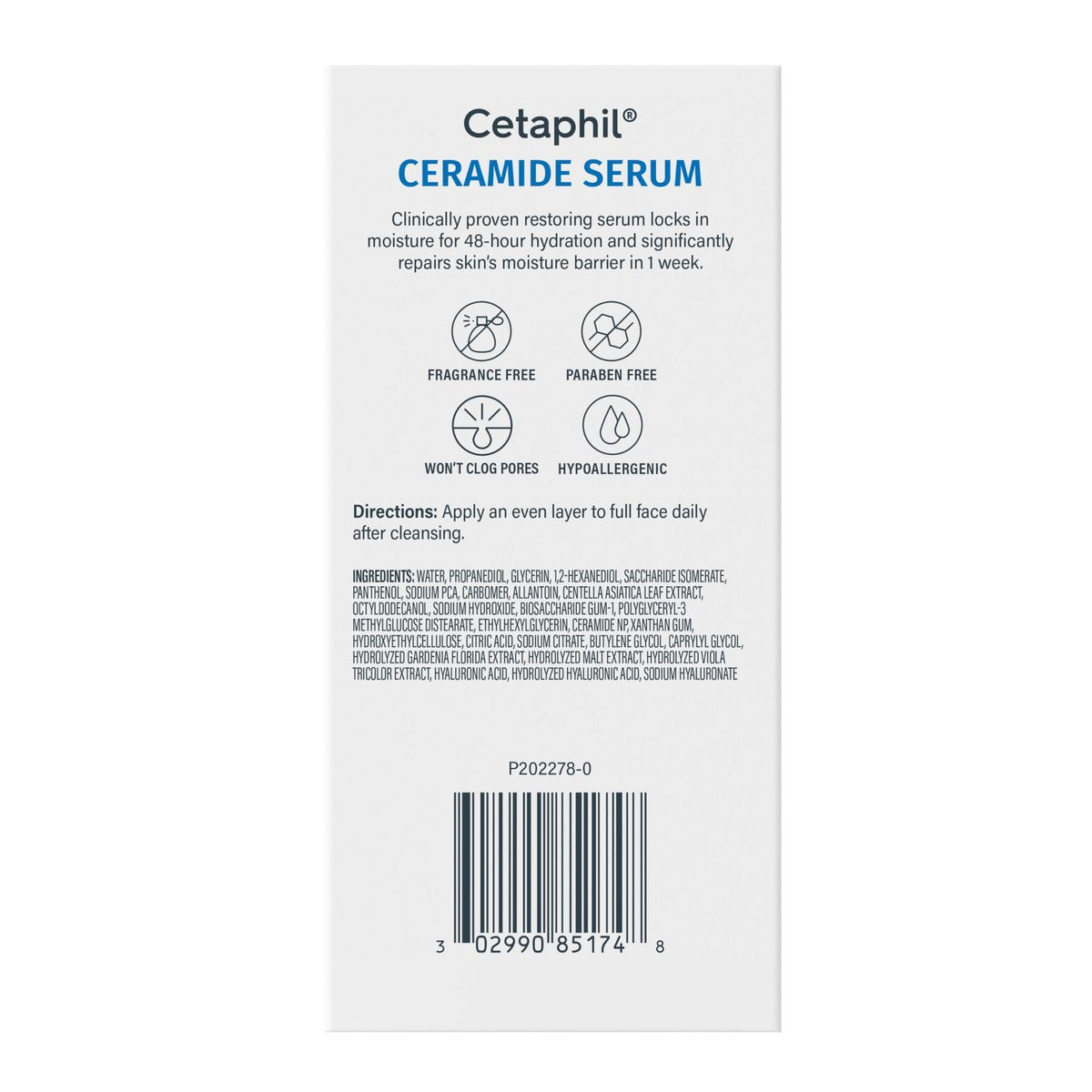 Cetaphil Ceramide Serum - Hydrates and Restores Skin Barrier, Formulated with Ceramides & Centella Asiatica, Designed for Sensitive Skin, Fragrance Free, Dermatologist Tested, 1 oz - görsel 17
