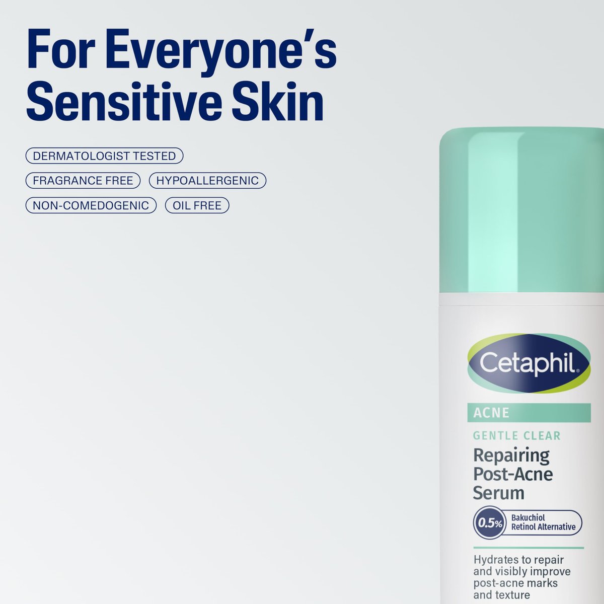 CETAPHIL Gentle Clear Repairing Post-Acne Serum, Retinol Alternative, Oil Free Serum for Sensitive Skin, 1 Fl Oz, Bakuchiol, Improves Skin Tone & Post-Acne Marks, Dermatologist Recommended Brand - görsel 13