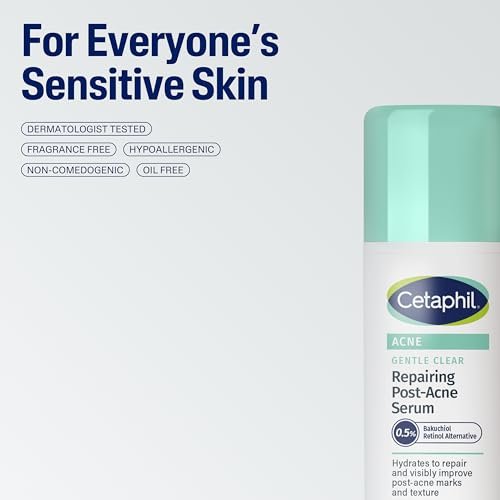 CETAPHIL Gentle Clear Repairing Post-Acne Serum, Retinol Alternative, Oil Free Serum for Sensitive Skin, 1 Fl Oz, Bakuchiol, Improves Skin Tone & Post-Acne Marks, Dermatologist Recommended Brand - görsel 14
