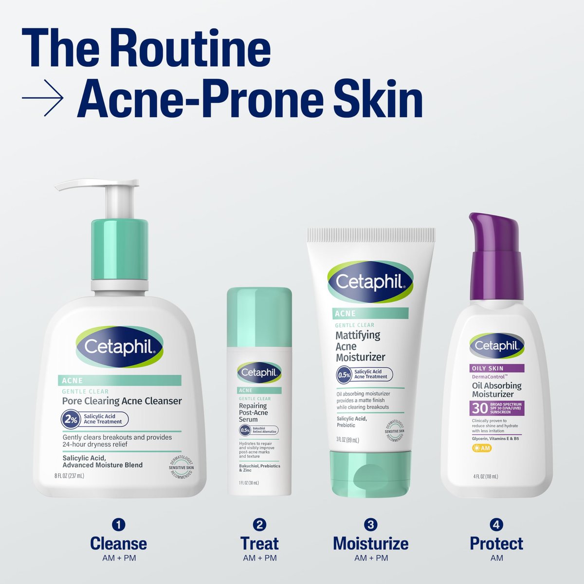 CETAPHIL Gentle Clear Repairing Post-Acne Serum, Retinol Alternative, Oil Free Serum for Sensitive Skin, 1 Fl Oz, Bakuchiol, Improves Skin Tone & Post-Acne Marks, Dermatologist Recommended Brand - görsel 11