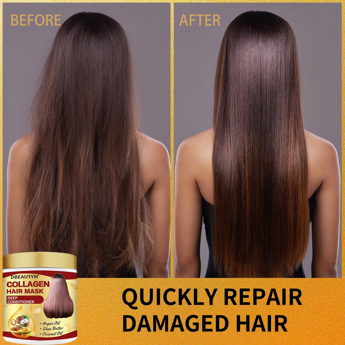 Collagen Hair Treatment Mask & Hair Growth Serum – Deep Conditioner for Dry, Damaged Hair, Natural Hair Regrowth Oil for Men & Women Avelisse