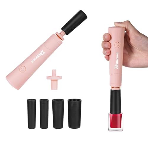 BRILLIRARE Electric Nail Lacquer Shaker - Pink, Nail Polish Mixer for Even Shaking, Time-Saving Handsfree Tool - görsel 2