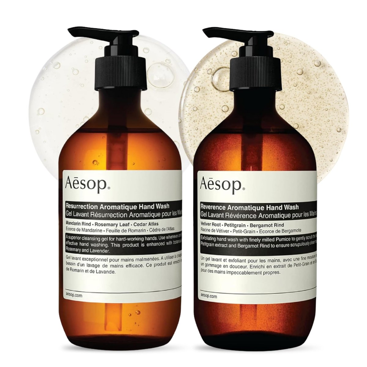 Aesop Resurrection & Reverence Aromatique Hand Wash Set – Nourishing Hand Wash & Gentle Exfoliating Hand Soap Duo | Botanical Cleansers with Hydrating Essential Oil Blend | 16.9 oz Each (2 Pack) Avelisse