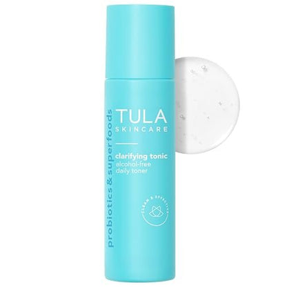 TULA Skin Care Clarifying Tonic Alcohol-Free Daily Toner - Exfoliating & Pore-Tightening Face Toner with Witch Hazel & Niacinamide, 5.07 Fl Oz Avelisse