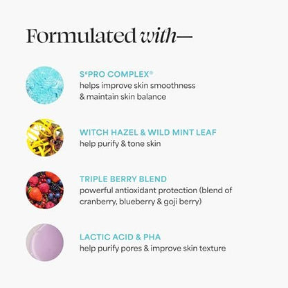 TULA Skin Care Clarifying Tonic Alcohol-Free Daily Toner - Exfoliating & Pore-Tightening Face Toner with Witch Hazel & Niacinamide, 5.07 Fl Oz Avelisse