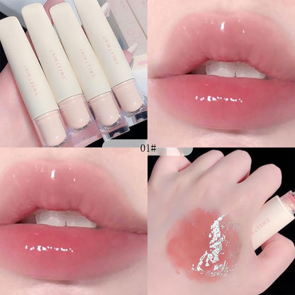 Baorder 4-Piece Hydrating Jelly Lip Gloss Set – Long Lasting, Waterproof, Non-Stick Cup Lip Glaze with Moisturizing Tinted Lip Balm & Mirror Finish