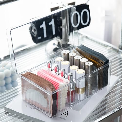 MoyRetty Acrylic Lash Extension Organizer – Large Capacity Clear Storage Box for Eyelash Supplies Avelisse