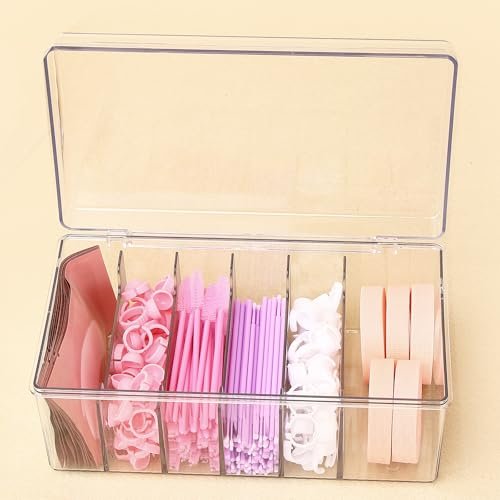 MoyRetty Acrylic Lash Extension Organizer – Large Capacity Clear Storage Box for Eyelash Supplies Avelisse