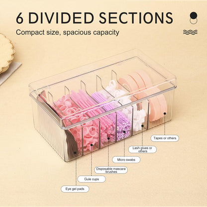 MoyRetty Acrylic Lash Extension Organizer – Large Capacity Clear Storage Box for Eyelash Supplies Avelisse