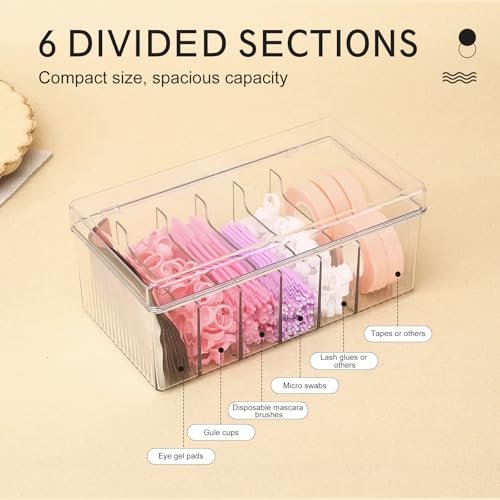 MoyRetty Acrylic Lash Extension Organizer – Large Capacity Clear Storage Box for Eyelash Supplies Avelisse