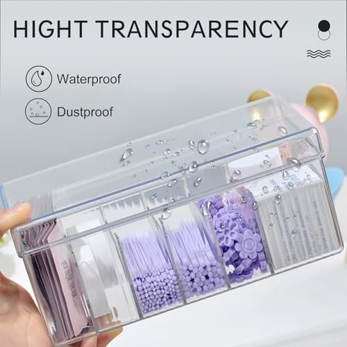 MoyRetty Acrylic Lash Extension Organizer – Large Capacity Clear Storage Box for Eyelash Supplies Avelisse