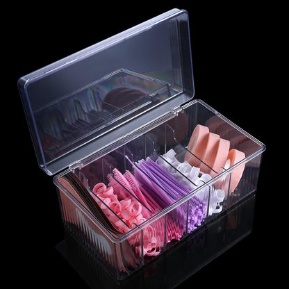 MoyRetty Acrylic Lash Extension Organizer – Large Capacity Clear Storage Box for Eyelash Supplies Avelisse
