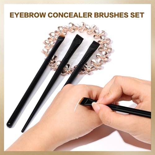 QUEEJOY Eyebrow Brush Set - 2Pcs Angled & – Angled Brush Design: Two angled brushes are perfect for mapping your – Image 12