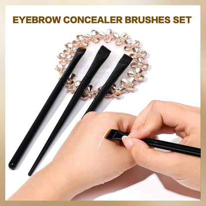 QUEEJOY Eyebrow Brush Set - 2Pcs Angled & – Ultra-Thin Bristles: The fine, dense bristles allow for precise – Image 11