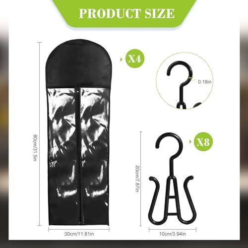 4 PCS Wig Holder Hair Storage Bags – Extra Long 31.5 Inch Wig Storage for Multiple Wigs - görsel 4