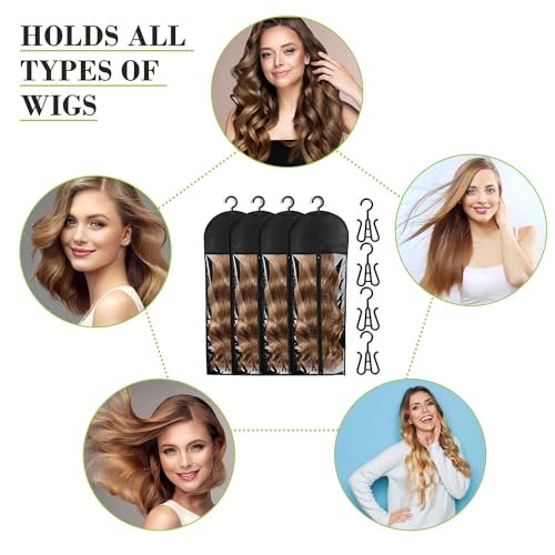 4 PCS Wig Holder Hair Storage Bags – Extra Long 31.5 Inch Wig Storage for Multiple Wigs - görsel 12