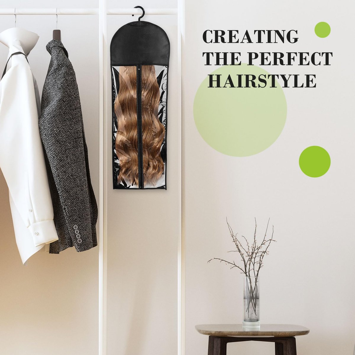 4 PCS Wig Holder Hair Storage Bags – Extra Long 31.5 Inch Wig Storage for Multiple Wigs - görsel 5