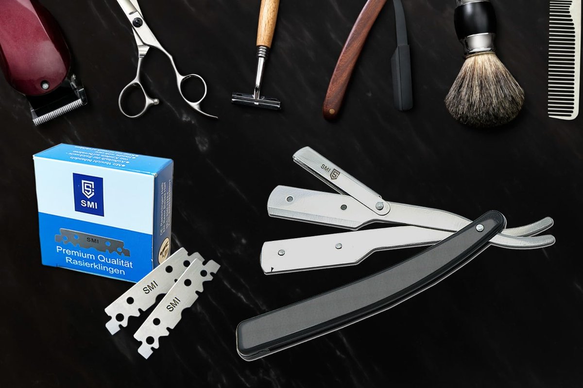 SMI Razor Blades Professional for Men - 200 Replaceable Half Blades (2 Pack, Silver) - görsel 9
