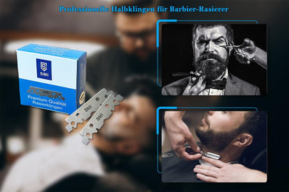 SMI Razor Blades Professional for Men - 200 Replaceable Half Blades (2 Pack, Silver)